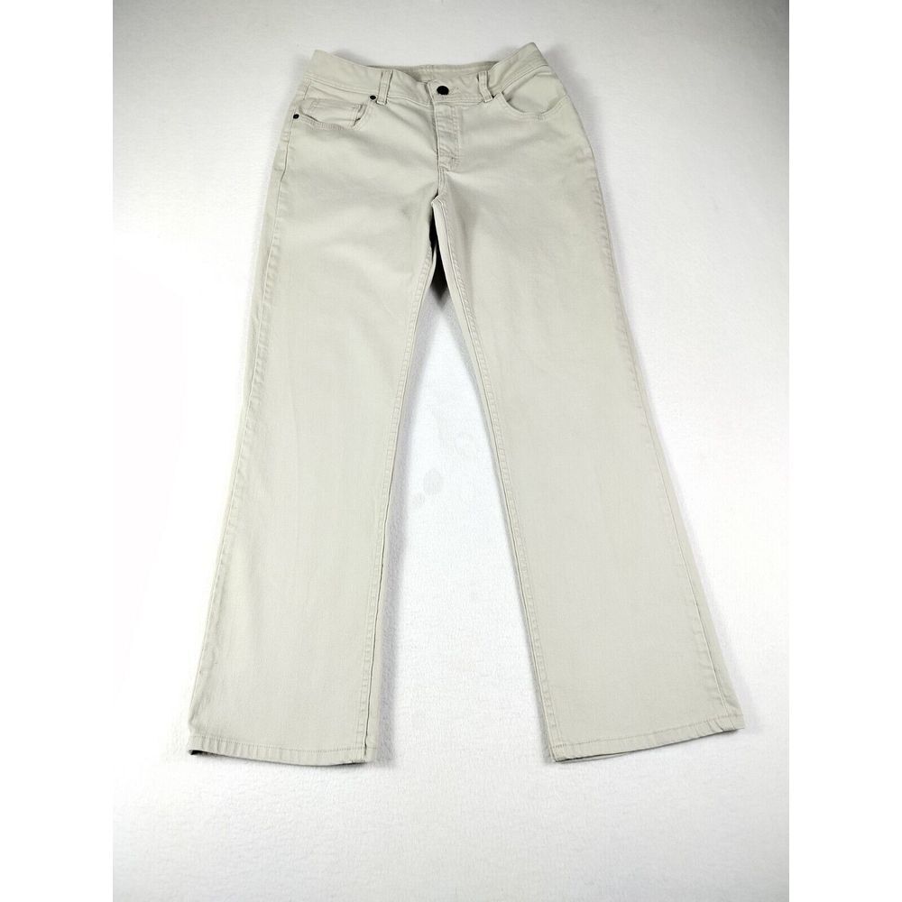 Riders By Lee Jeans Women's 12M Beige‎ Slimming Tummy Control Momcore Casual